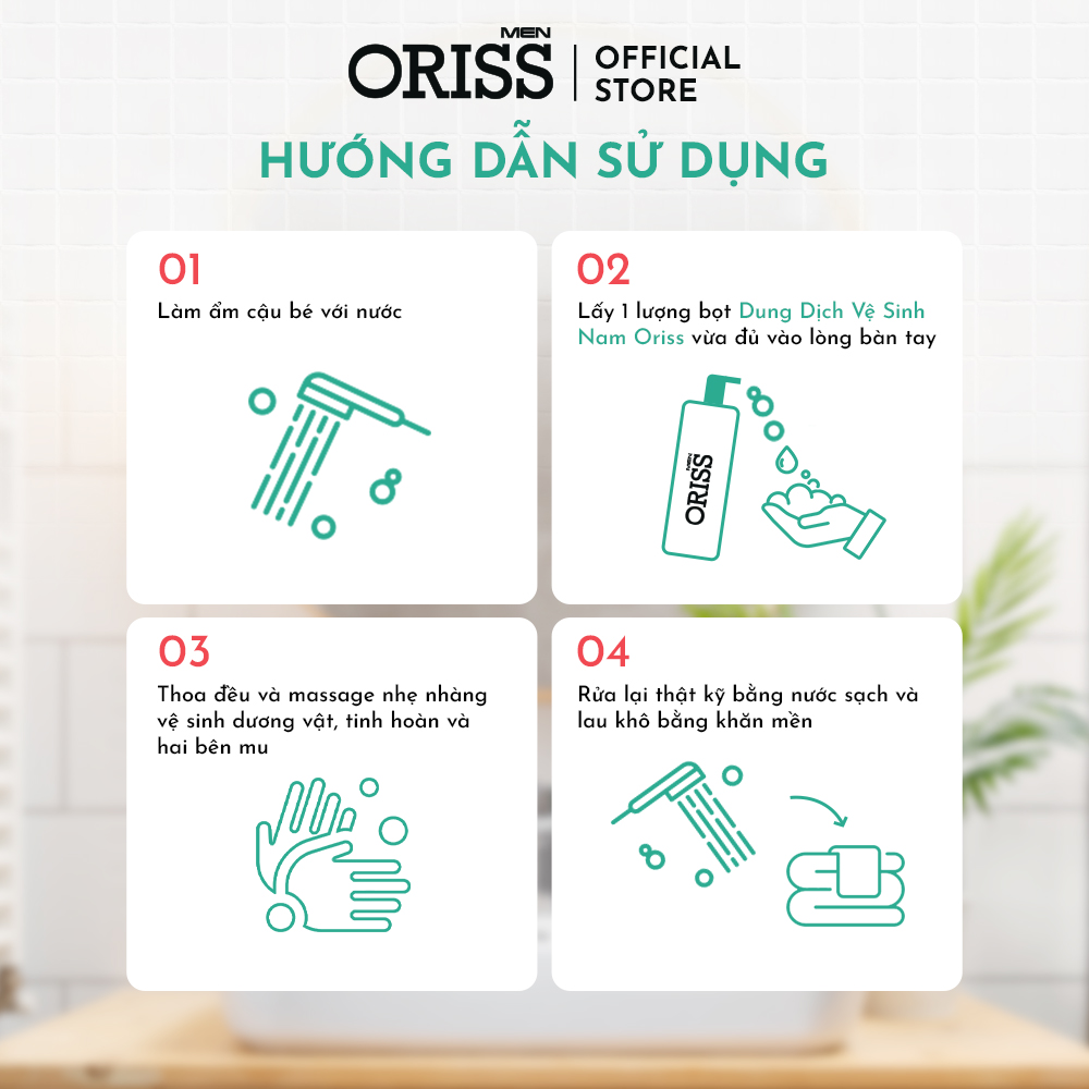 Dung Dịch Vệ Sinh Chuyên Biệt Dành Cho Nam Giới Dạng Bọt Oriss Men Gentlemen 120ml/chai