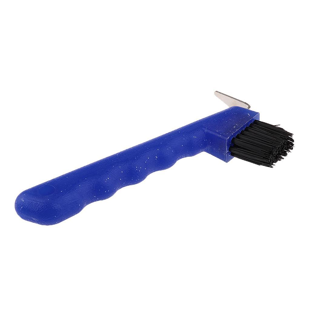 2xHoof Pick with Brush Horse Grooming Equipment Tool Various Colors Blue