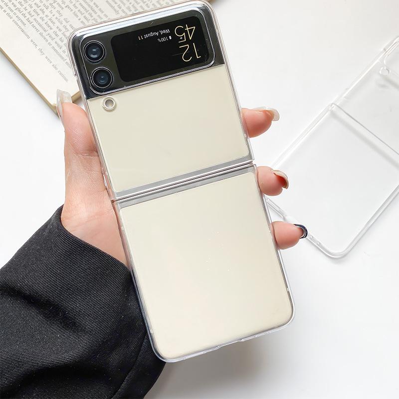 Ốp Lưng Cho Samsung Z Flip 4 / Z Flip 3 Trong Suốt Nhựa Cứng Mỏng - BUM STORE GALAXY CASE