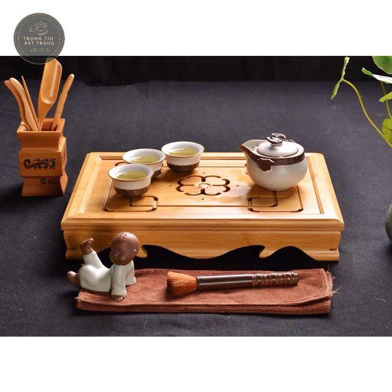 Khay Trà Tre Cao Cấp Chữ Nhật Kích Thước 36*26*6 KT 37