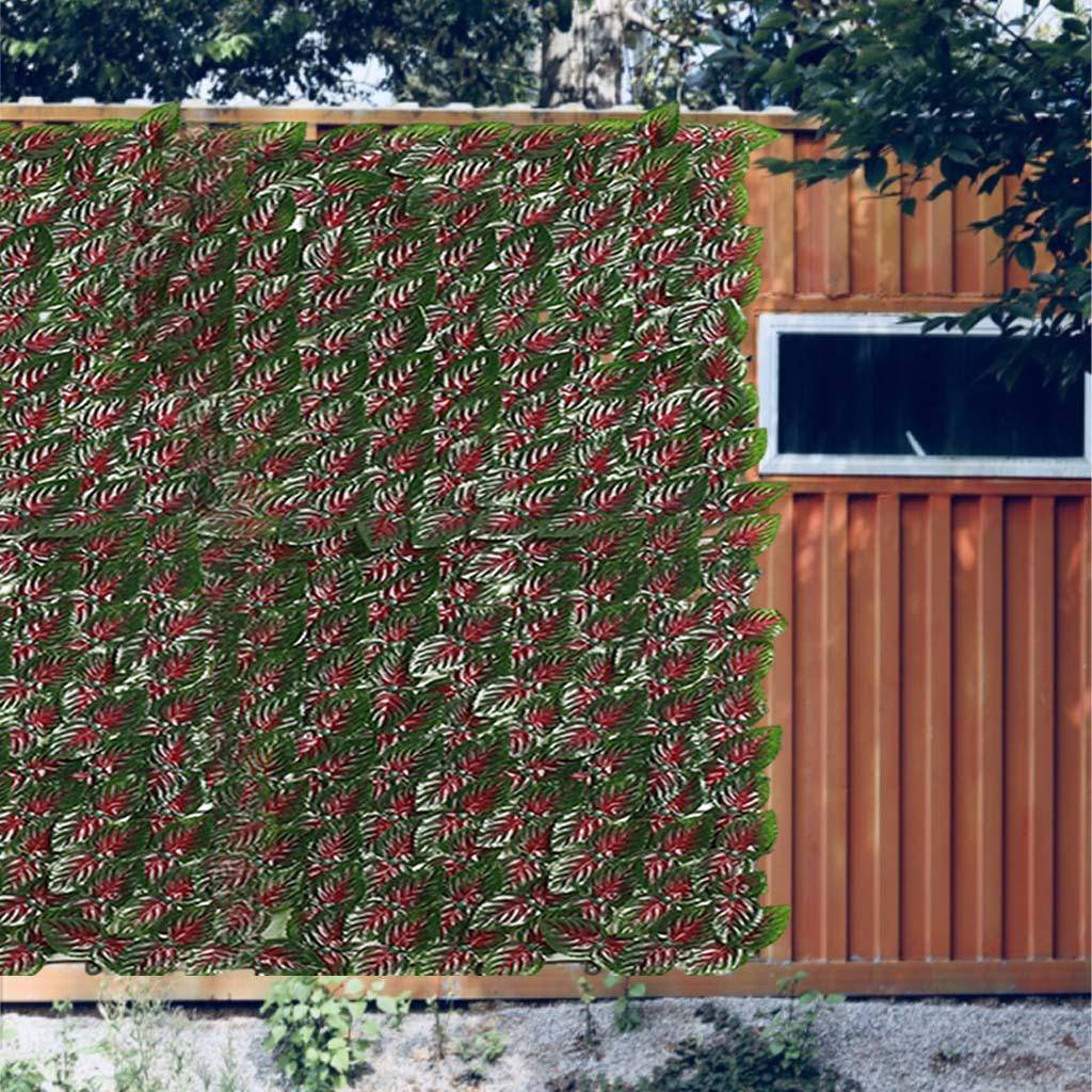 Patio 19.69''x118.11'' inches Faux Leaf Privacy Fence Screen Artificial Leaf Vine Climbing Gardening Outdoor Backyard Decoration Fence Cover