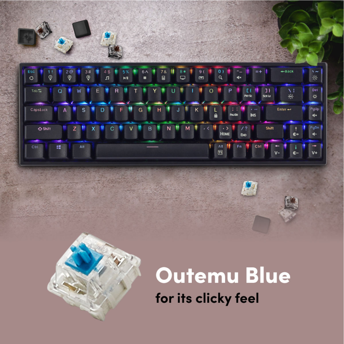 Bàn phím cơ PROLiNK GK6002M (Blue Switch), LED RGB 16 triệu màu, Full N-Key Rollover, Anti Ghosting cho tuyển thủ Esport - Hàng Chính Hãng