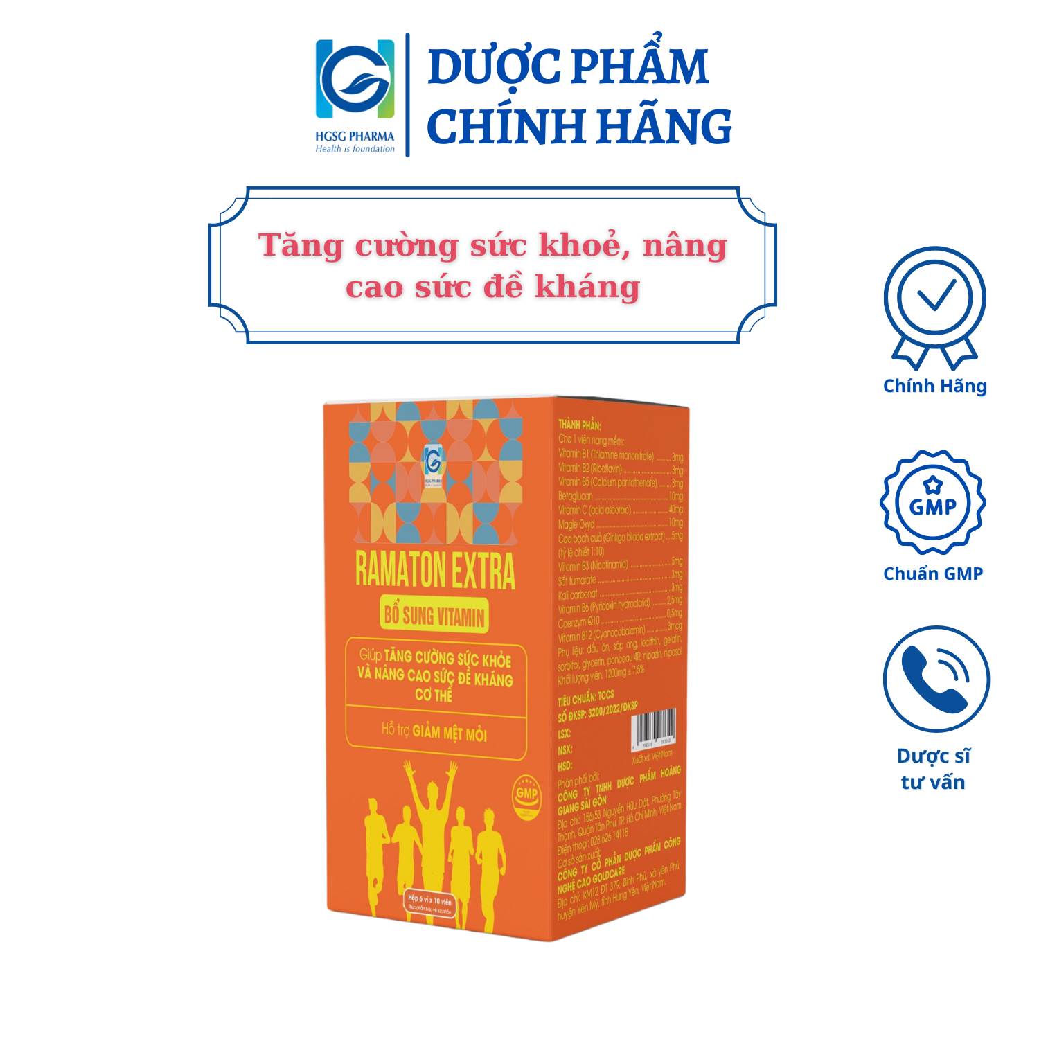 Viên uống tăng cường sức khoẻ HGSG - RAMATON EXTRA