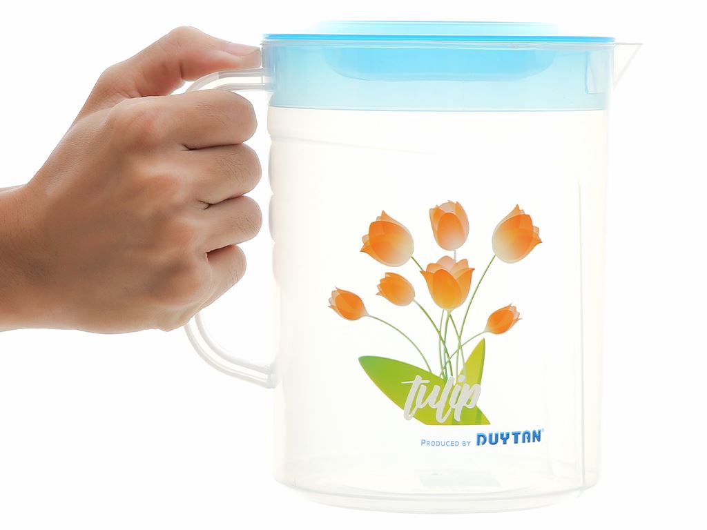 Ca Tulip Nhựa DUY TÂN 2L (Giao màu ngẫu nhiên) - Ca nhựa trong suốt, có vạch chia