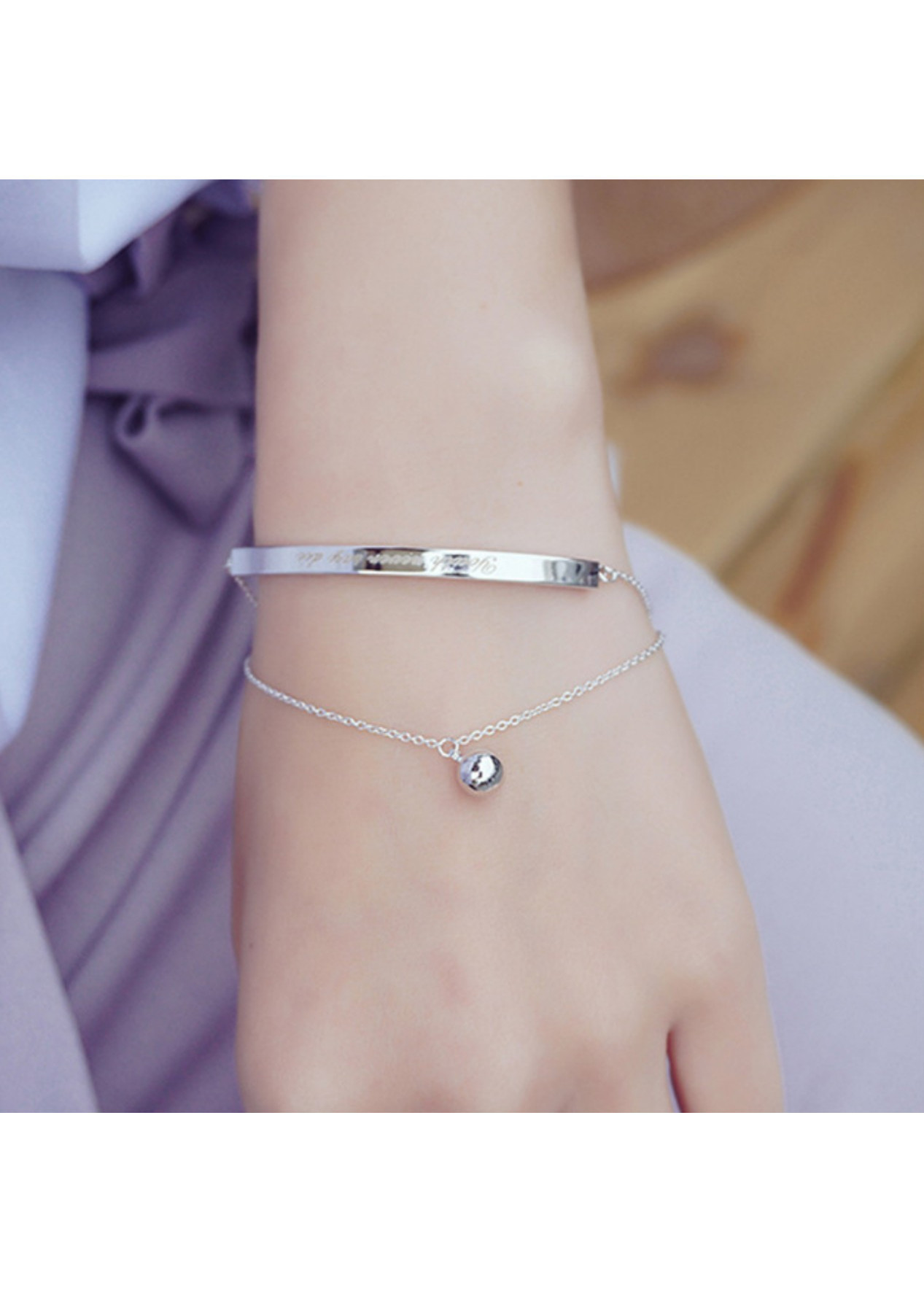 Vòng lắc tay 2 lớp phong cách Hàn Quốc