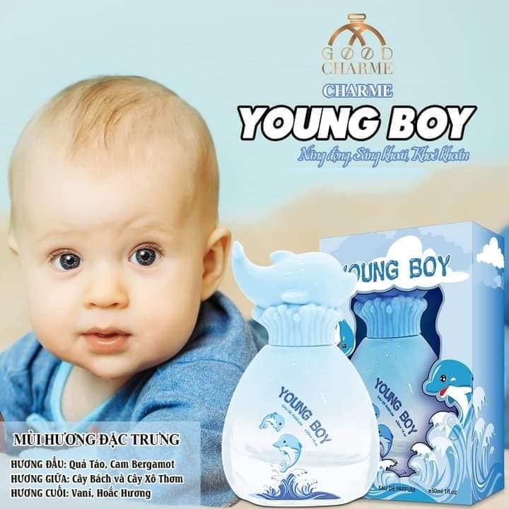 Nước Hoa Trẻ Em CHARME YOUNG BOY Hương Thơm Nhẹ Nhàng Thanh Mát Tạo Cảm Giác Nhẹ Nhàng Cho Bé 30ml