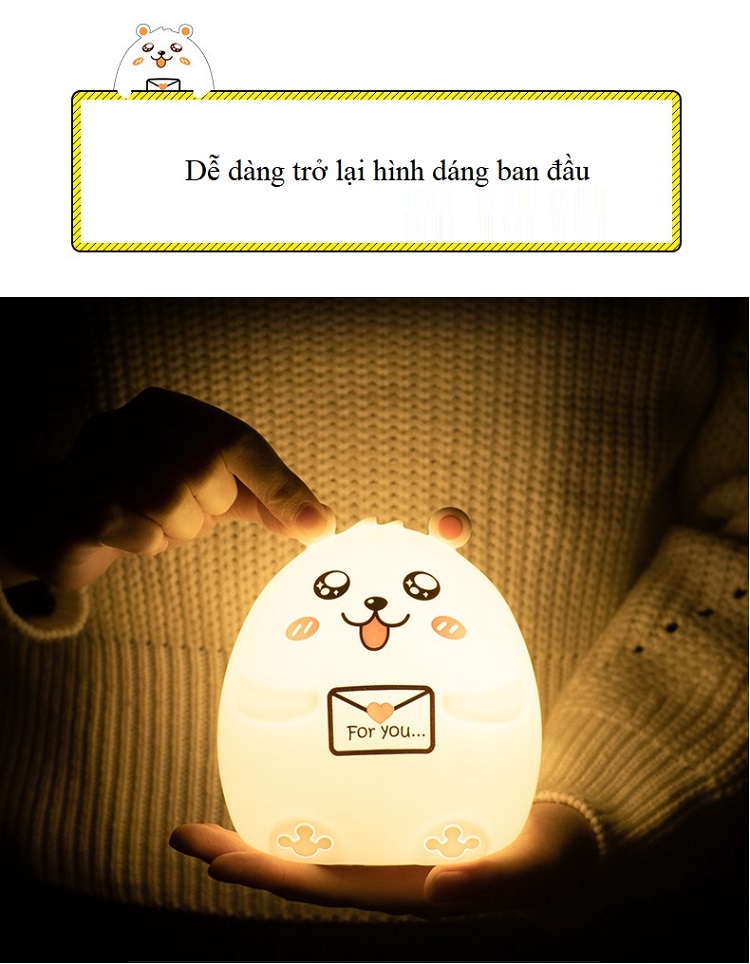 Đèn ngủ cảm ứng Panda siêu đẹp