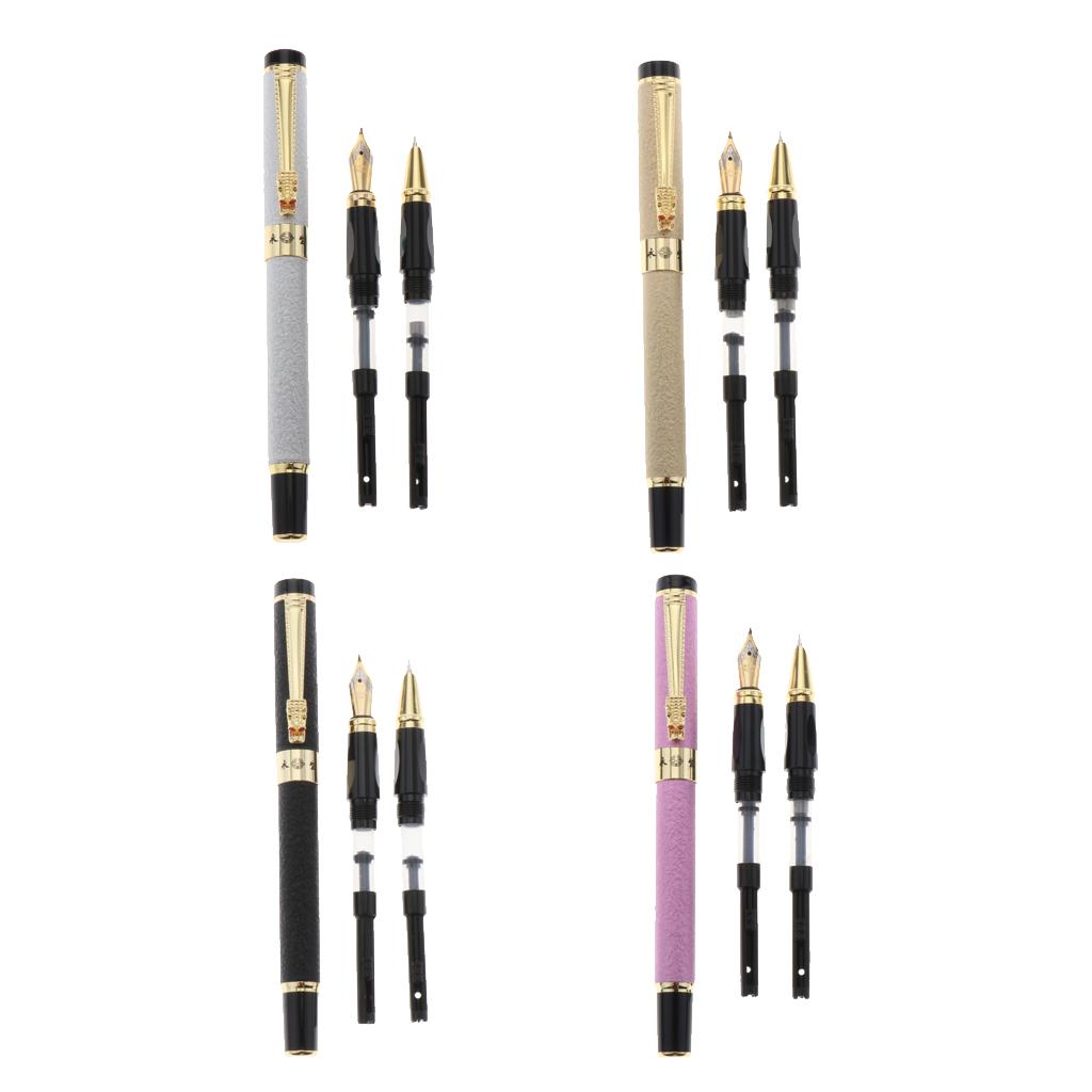 3Pcs Luxury Fountain Pen - BEST Fountain Pens Gift Set - Smooth Elegant Writing - Calligraphy - FREE Ink Refill Converter