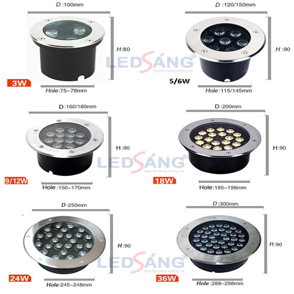 Đèn led âm đất - Đèn âm đất - Đèn âm đất chống nước sân vườn - Đèn sân vườn -
Đèn dưới đất RGB AD LEDSANG