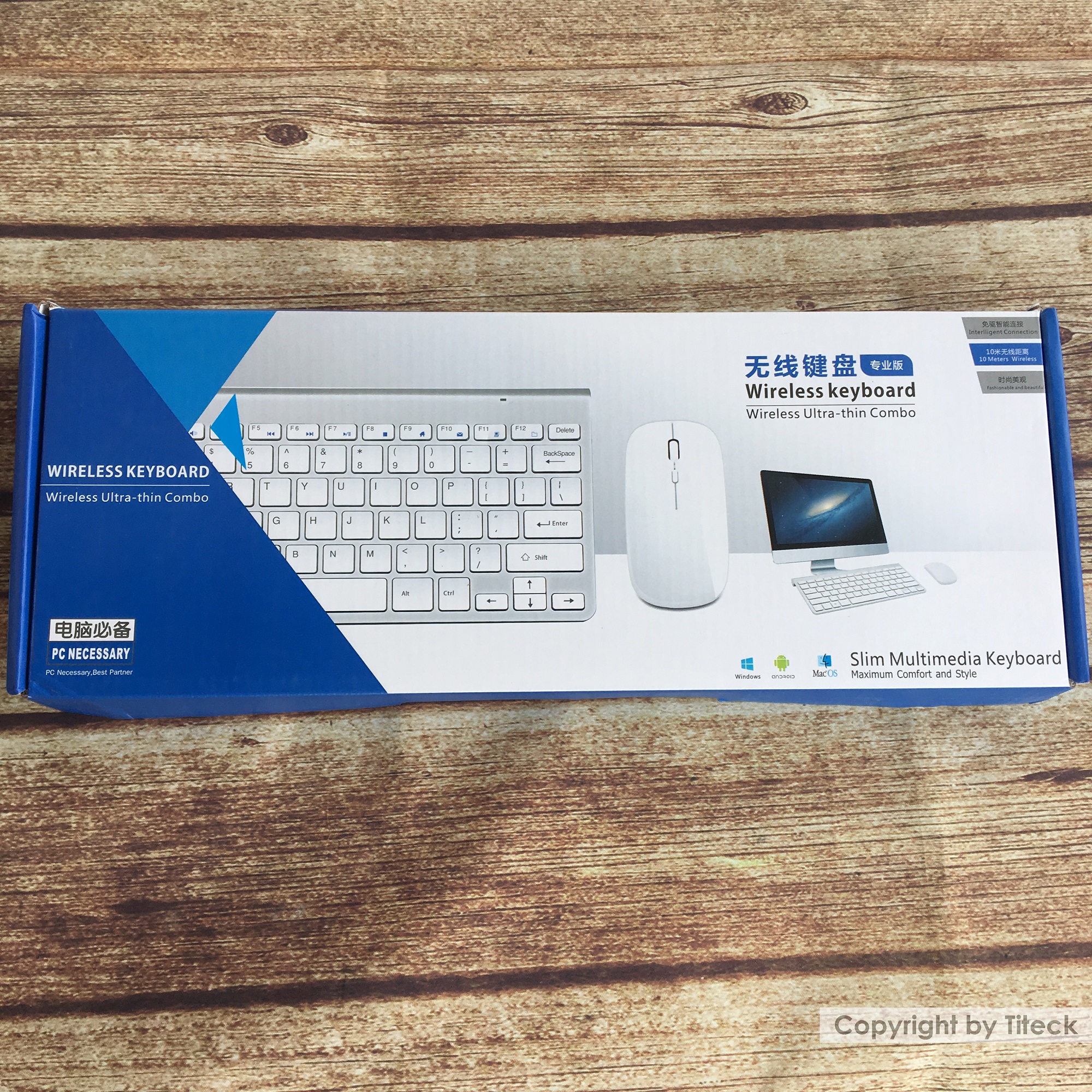 Bộ bàn phím và chuột không dây cao cấp dùng cho laptop, PC, SmartTV - Hàng nhập khẩu