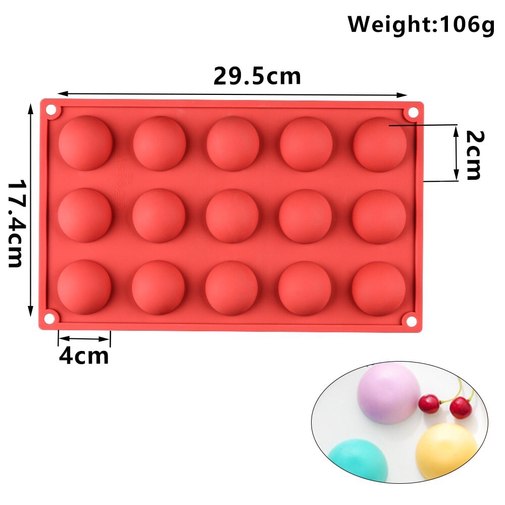 Khuôn silicon 15 viên tròn