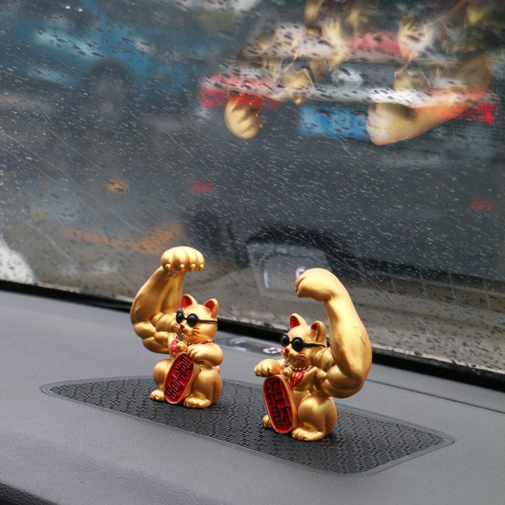 2 cái x Tượng Mèo May Mắn Phong Thủy Cánh Tay Khổng Lồ Tài Lộc