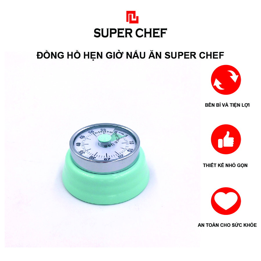 Đồng Hồ Hẹn Giờ Nấu Ăn Chính Hãng Super Chef TIỆN LỢI, DỄ DÀNG SỬ DỤNG