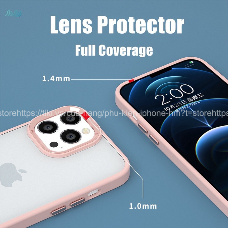 Ốp lưng VIỀN VUÔNG trong suốt VÒNG CAMERA NỔI BẬT chống ố vàng dành cho iphone 6/6plus/6s/6splus/7/7plus/8/8plus/x/xr/xs/11/12/13/pro/max/plus/promax