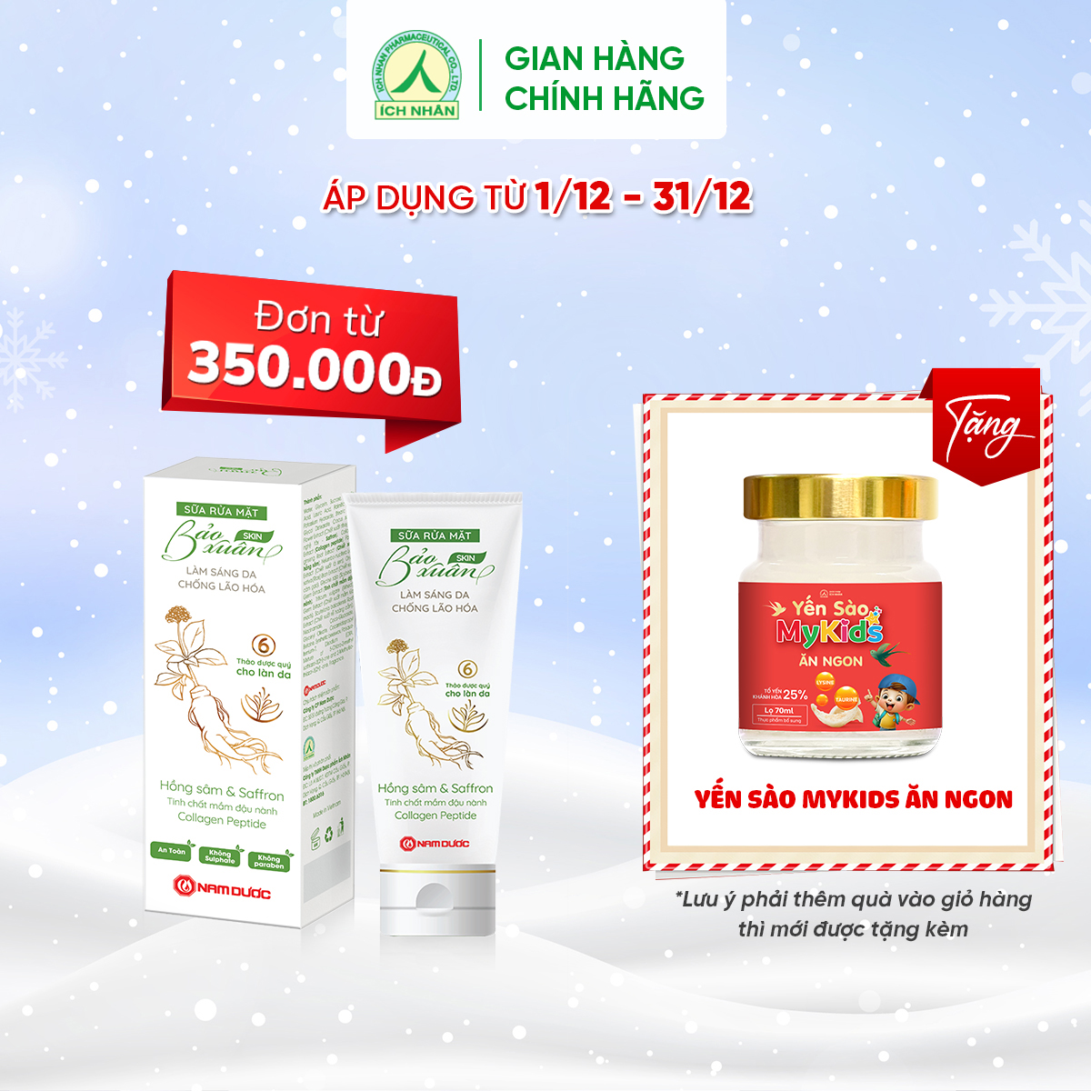 Sữa rửa mặt dịu nhẹ Bảo Xuân Skin, Làm sạch da, mờ thâm, giúp da trắng sáng, an toàn