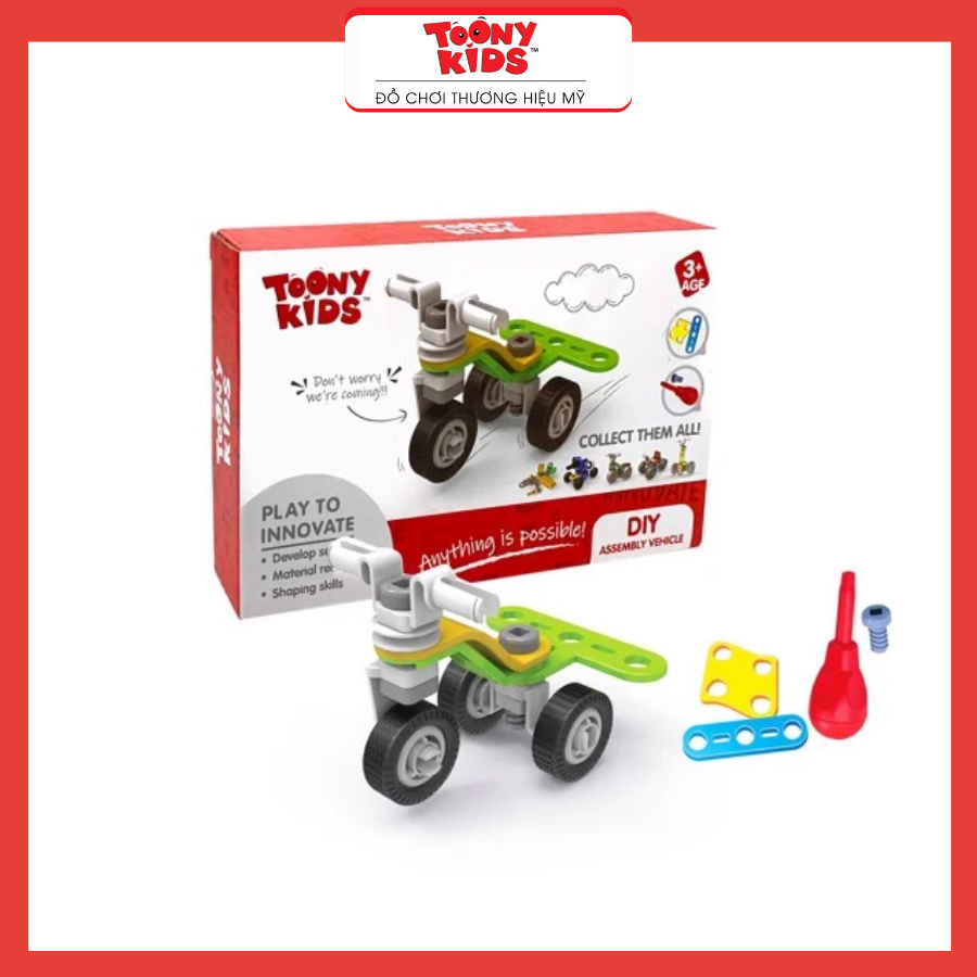 Đồ Chơi Xe Lắp Ráp TOONYKIDS Cho Bé - DIY ASSEMBLY VEHICLE TN024