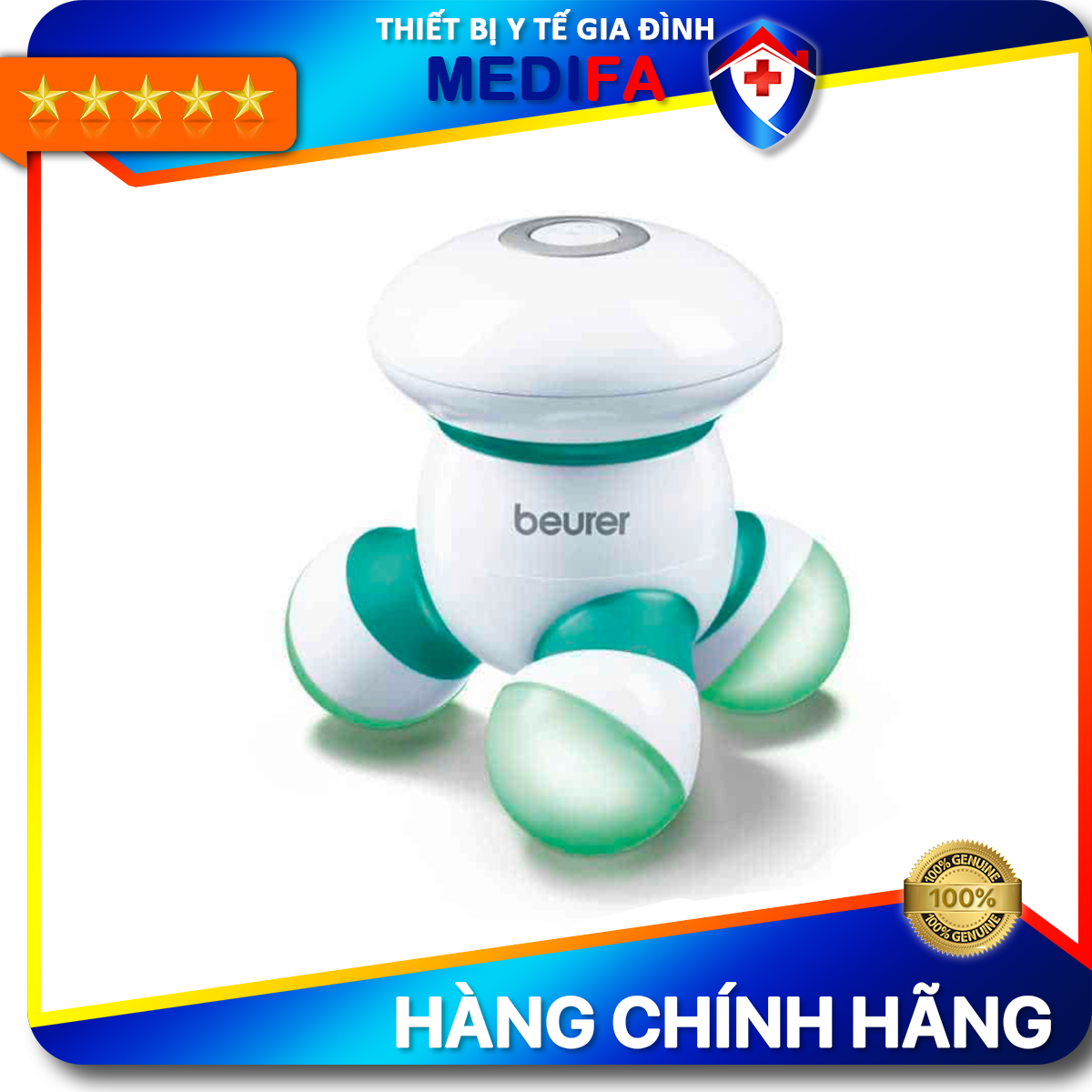 Combo Máy Massage Mini Cầm Tay Beurer Mg16 Nhiệt Kế Điện Tử Đầu Mềm Medilife Hình Thú Ngẫu Nhiên