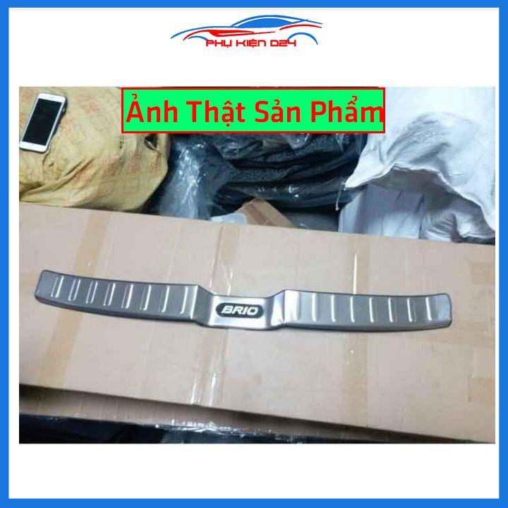 Ốp chống trầy cốp Brio 2018-2019-2020-2021-2022 inox sáng bóng bảo vệ xe chống va đập