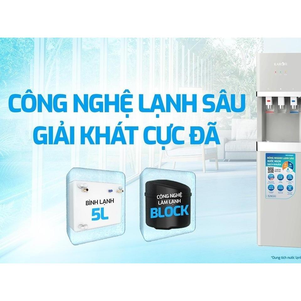Máy nóng lạnh Karofi HCV208G - Công nghệ làm lạnh Block - Miễn phí lắp đặt toàn quốc - Hàng Chính Hãng