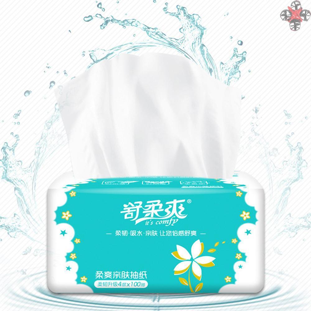 Set 100 Khăn Giấy 4 Lớp Dùng Một Lần Tiện Lợi