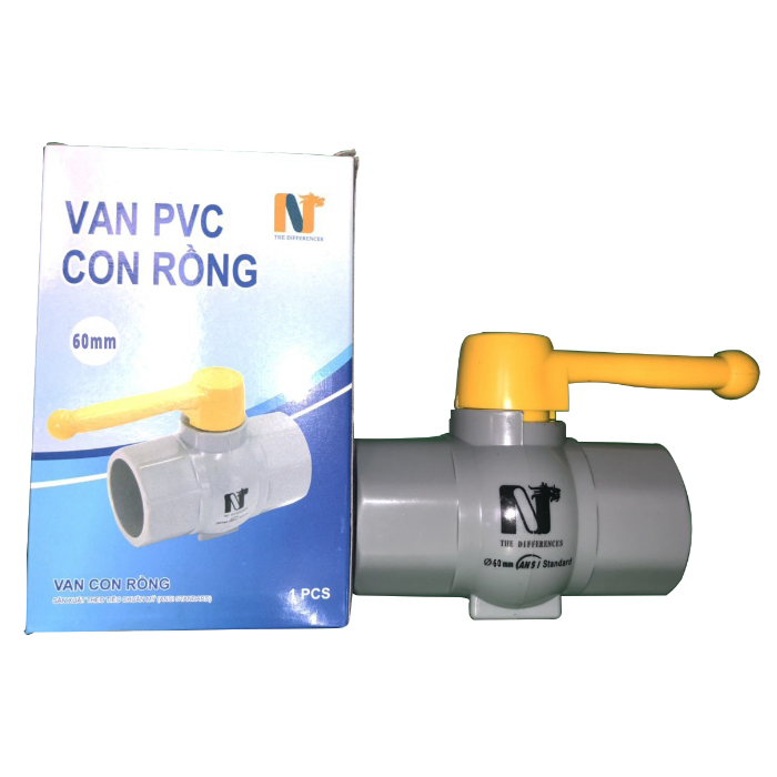 Van tay trơn con Rồng Ngô Long Ân - Van nước PVC con Rồng tay trơn tiện dụng, Van nước PVC tay vặn dạng gạt, Van nhựa PVC đúc khuôn chắc chắn, Van nhựa PVC chất lượng cao, an toàn.