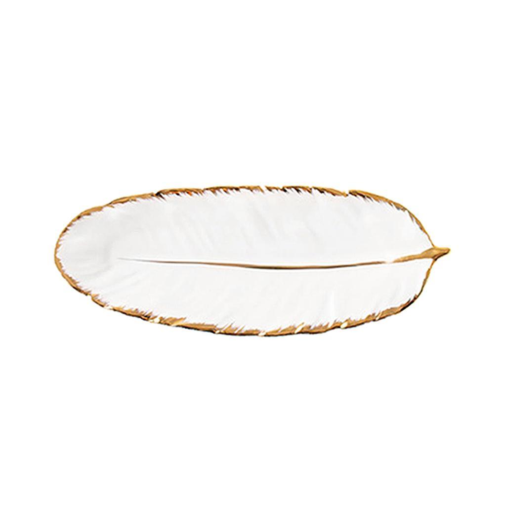 Tray Tableware Plate for Necklace Cosmetic Party Decoration white