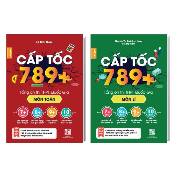 Sách-Combo 2 cuốn Cấp tốc Plus môn Toán, Lí (bản mới 2022) dùng ôn thi THPT, ĐGNL HN và HCM - Nhà sách Ôn luyện