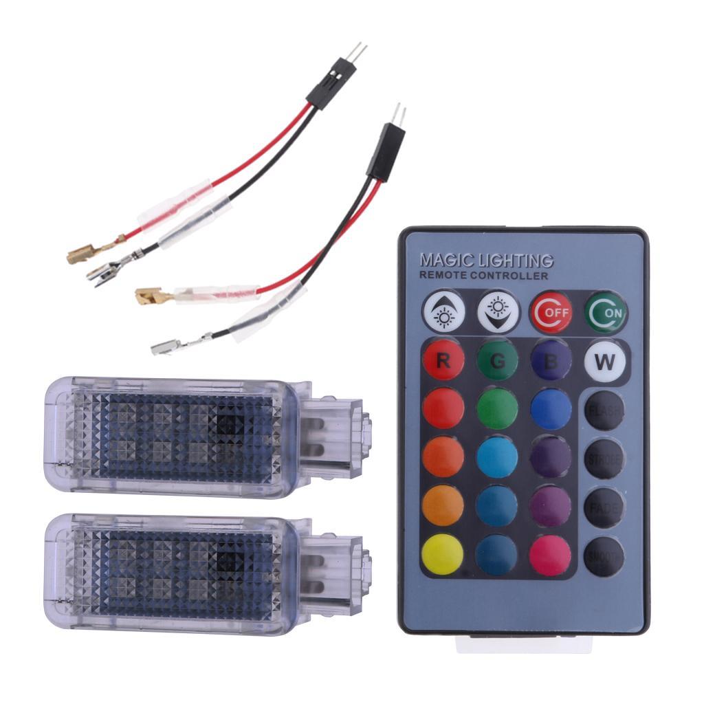 2Pcs Car Door Led Welcome  Light For  with Remote Control