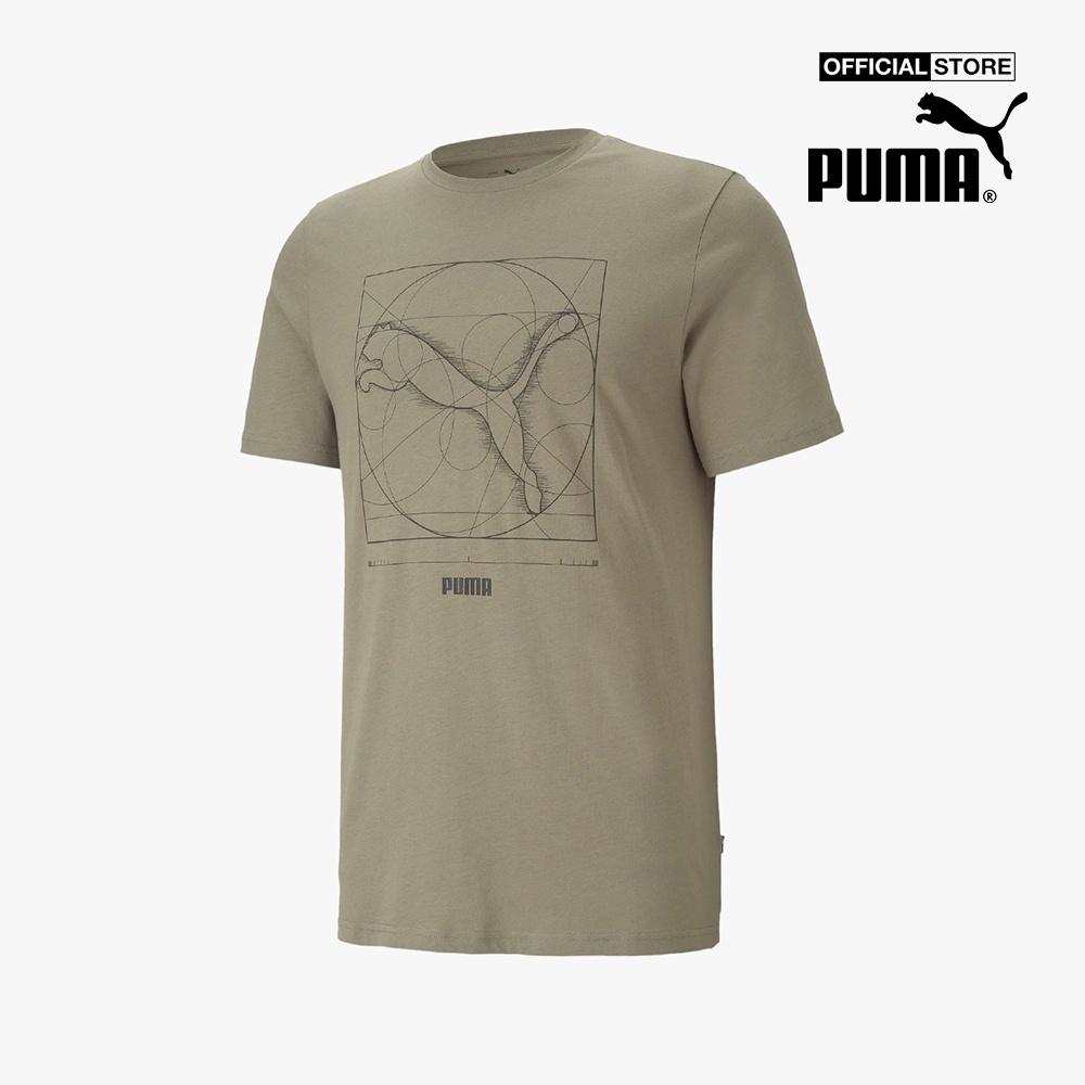 PUMA - Áo thun thể thao nam ngắn tay Renaissance Cat 587775-73