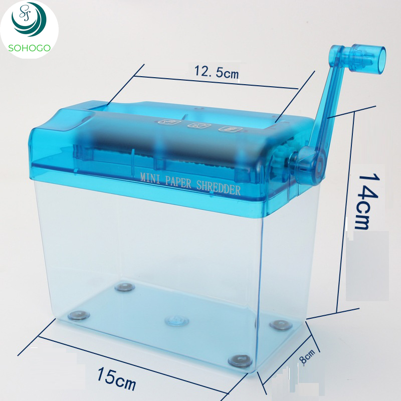 Máy cắt giấy văn phòng, máy hủy tài liệu,dụng cụ cắt nhỏ giấy A4 cầm tay, máy hủy giấy tiện lợi 18,5x 10,3 x 15,7cm+ Tặng kèm hình dán ngẫu nhiên