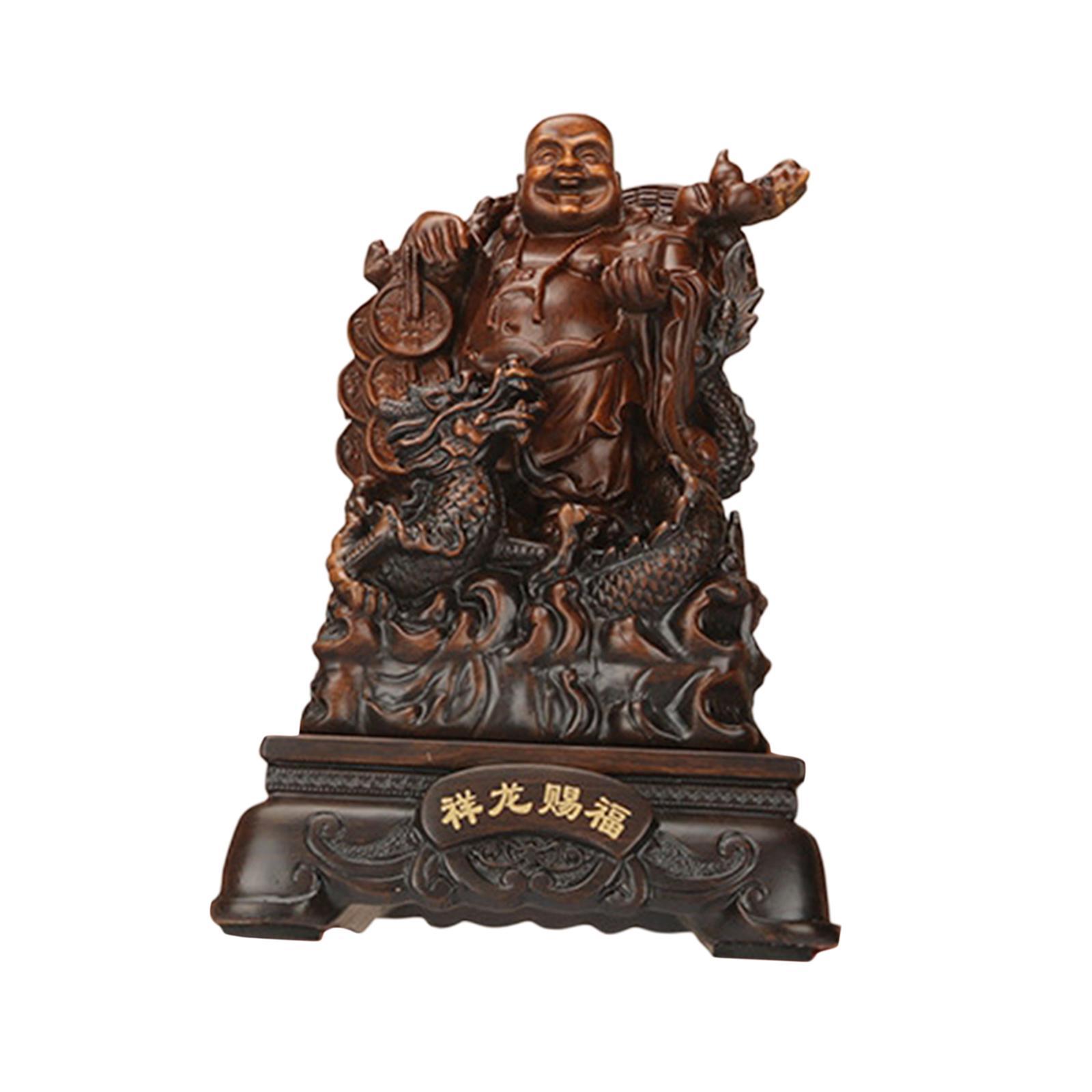 Sitting Buddha Statue Craft Buddha Sculpture for Living Room Garden Tabletop