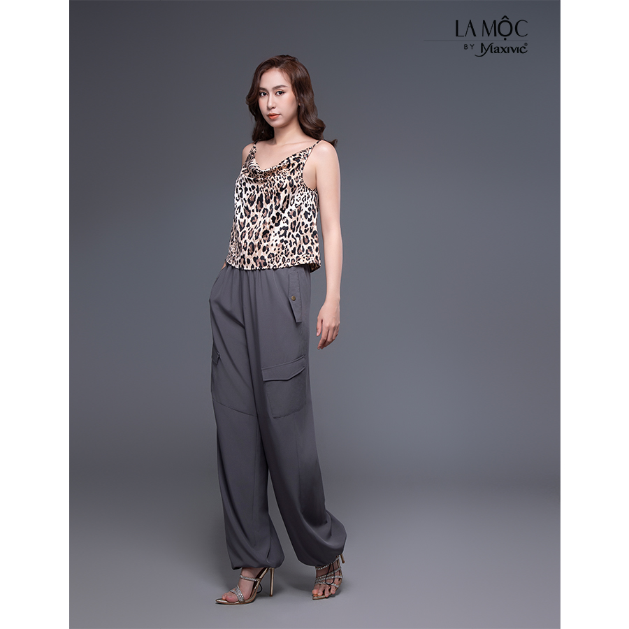 Áo beo lụa cát cổ đổ LM112407 [BST Da Beo