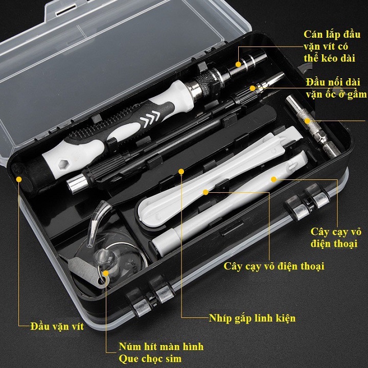 Bộ tua vít từ tính cho dân chuyên sửa chửa điện thoại, laptop, máy tính bảng
