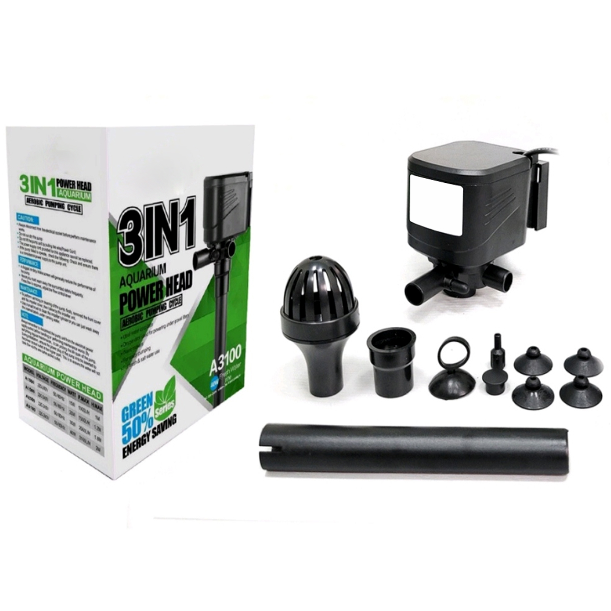 Máy bơm lọc nước, hút đáy vệ sinh bể cá, tạo oxy cao cấp 3IN1 A1000 A1500 A2500 A3100