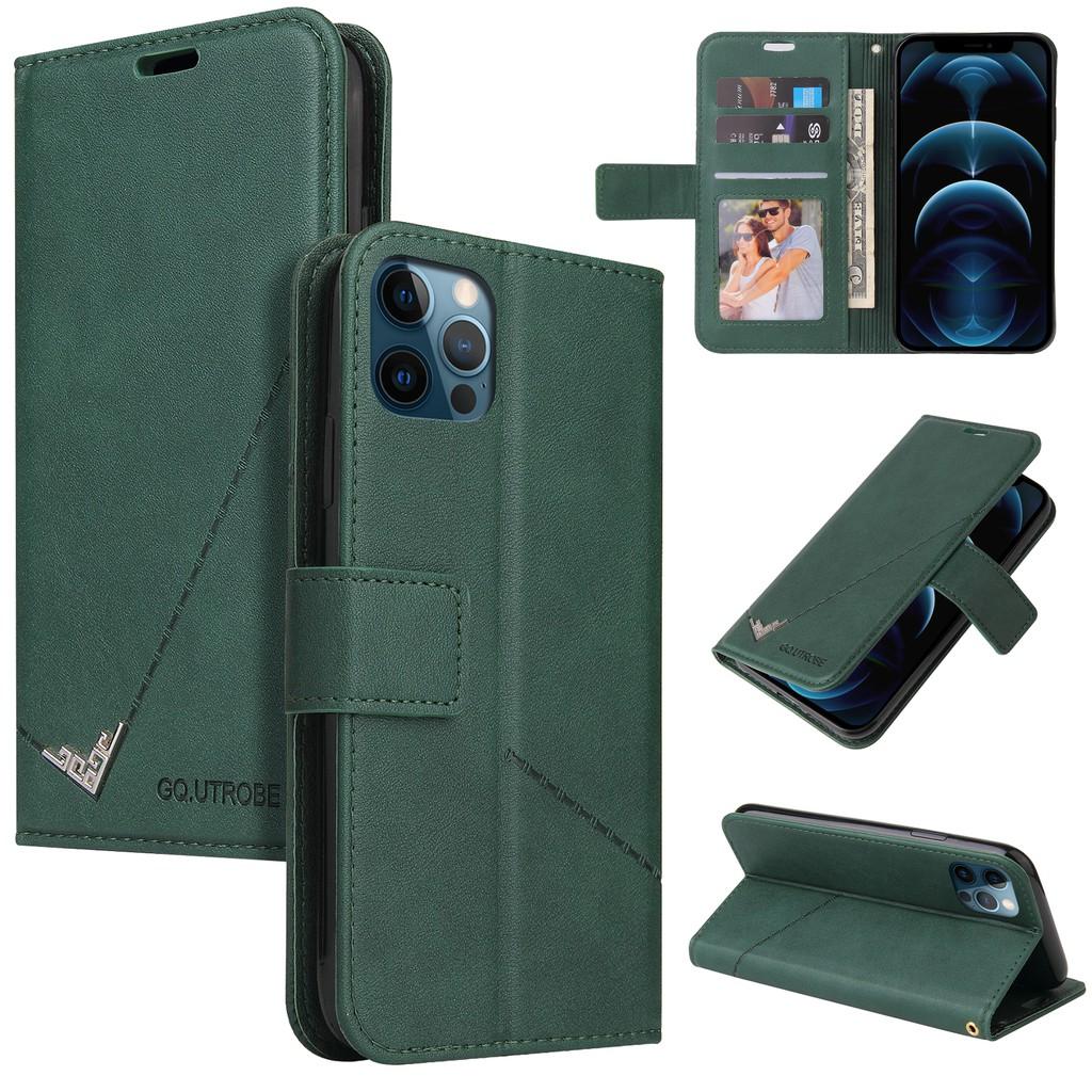Ốp điện thoại da PU có PC cứng dạng ví nắp lật cho iPhone 12 Pro Max 12 Mini iPhone 11 Pro Max