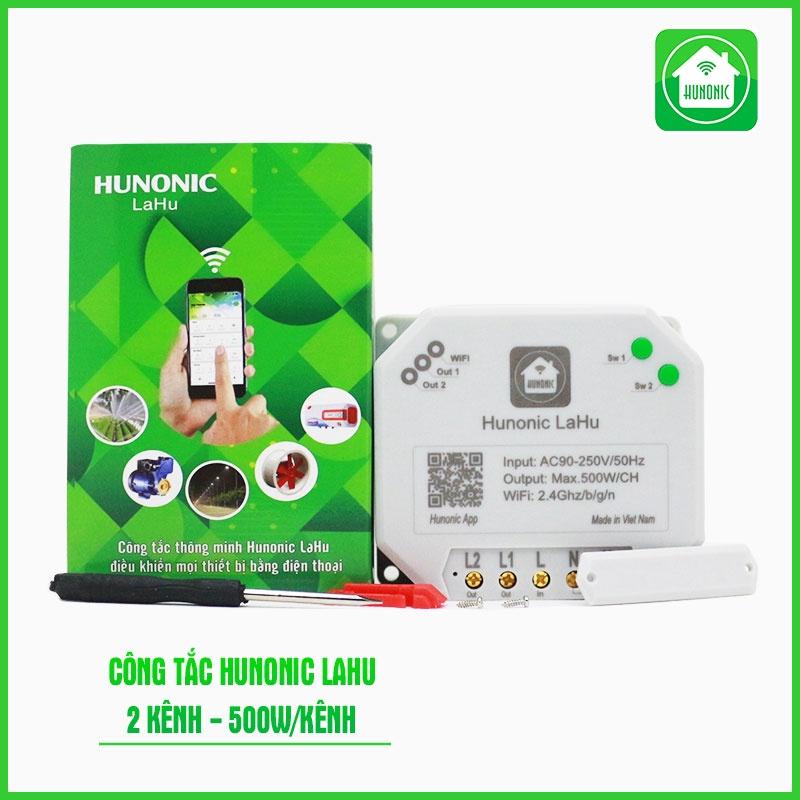 Công Tắc Wifi Hunonic Lahu Điều Khiển Từ Xa Qua Điện Thoại 1 Kênh/2 Kênh/4 Kênh, Công Tắc Thông Minh Hẹn Giờ Tự Động