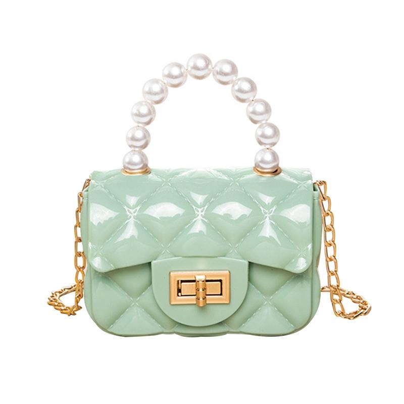 Mini Túi Xách Da Trẻ Em Thời Trang Trẻ Em Túi Đeo Chéo Điện Thoại Ví Bé Gái Đảng Ngọc Trai Túi Ví Khóa Vai Tất Cao Cổ Sập