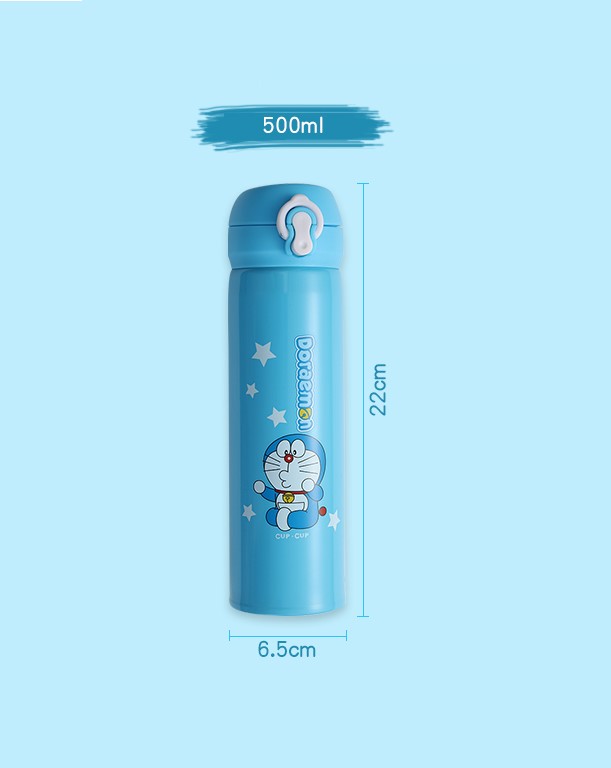 Bình Giữ Nhiệt Nắp Bật Hoạ Tiết Doremon 500ml-Giao Ngẫu Nhiên