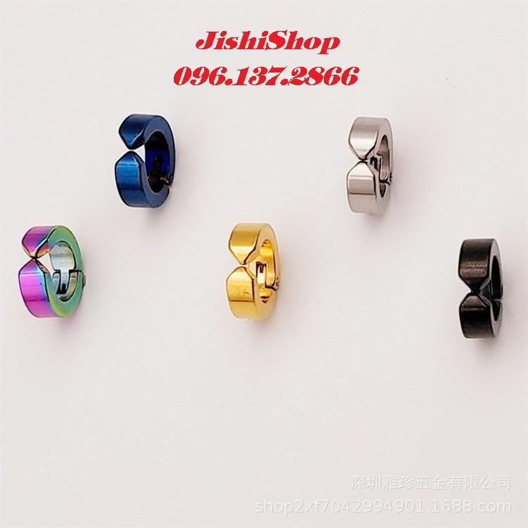 Khuyên tai TITAN tròn trơn không cần bấm lỗ đẹp