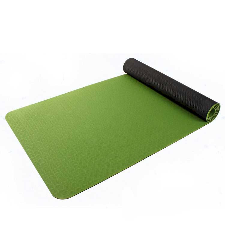 Thảm Tập Yoga ECO TPE 6mm 2 lớp (Xanh lá) Đại Nam Sport -kèm dây buộc