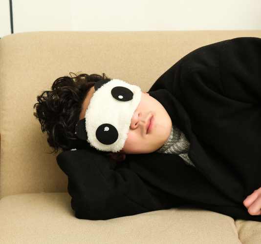 Tấm Bịt Mắt Ngủ Hình Gấu Panda Dễ Thương, Chất Liệu Bông Mềm Mại Dây Thun Co Giãn Tốt - Miếng bịt mắt ngủ cho văn phòng, du lịch