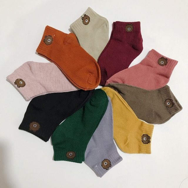 SET 10 ĐÔI TẤT GẤU CUTE GIAO MÀU NGẪU NHIÊN