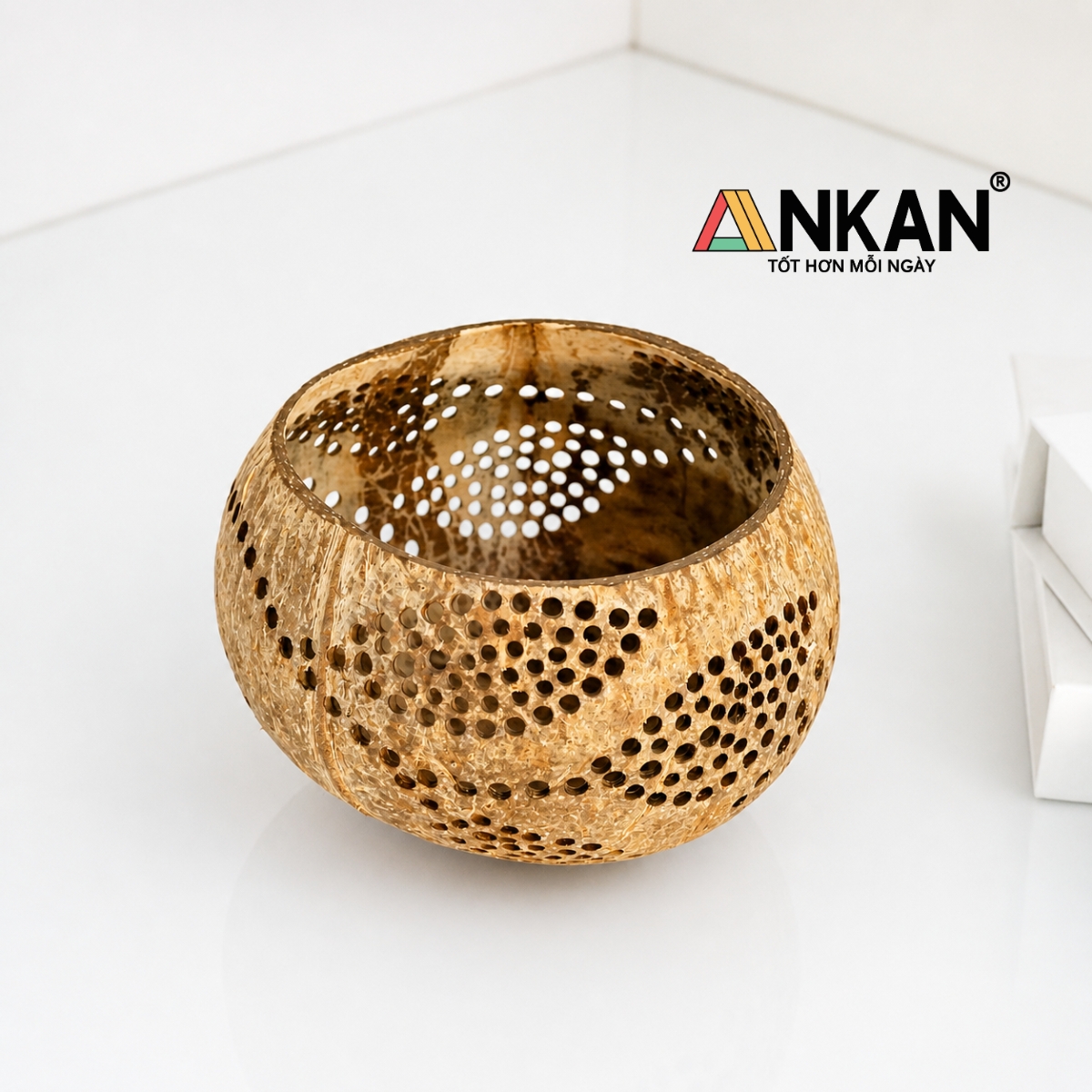 Đèn Nến Decor Hình Chiếc Lá ANKAN - Chân Nến Tealight Handmade Phong Cách Vintage Trang Trí Cafe, Spa, Homestay