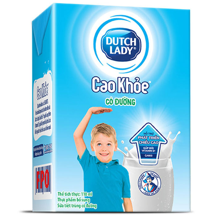 Hình ảnh Thùng 48 Hộp Sữa Uống Dutch Lady Cô Gái Hà Lan Có Đường Cao Khỏe (48X110ml)