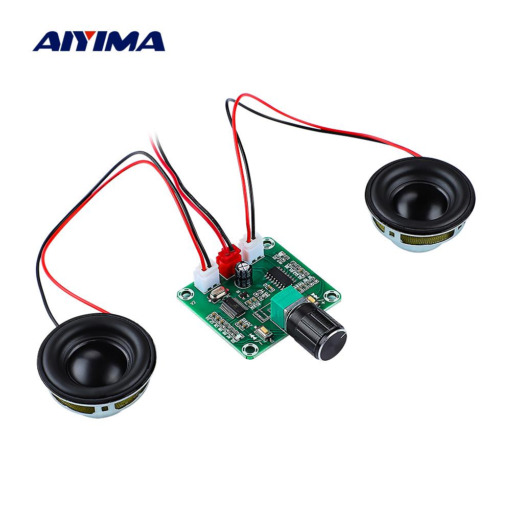 AIYIMA PAM8403 Bộ khuếch đại công suất tương thích Bluetooth Bảng âm thanh 5Wx2 Hifi Rạp hát tại nhà Âm thanh nổi Mini Amp Loa BT di động DIY Màu sắc: Amp Loa 2 chiếc