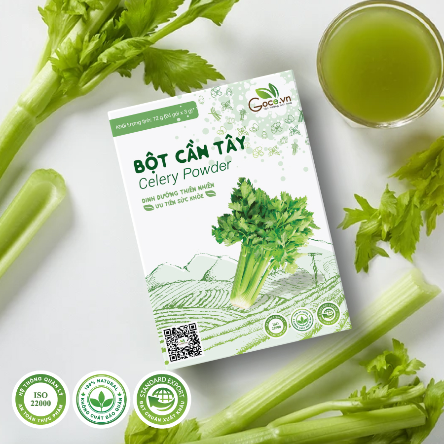 Bột cần tây nguyên chất Goce - 72g (24 gói x 3g)