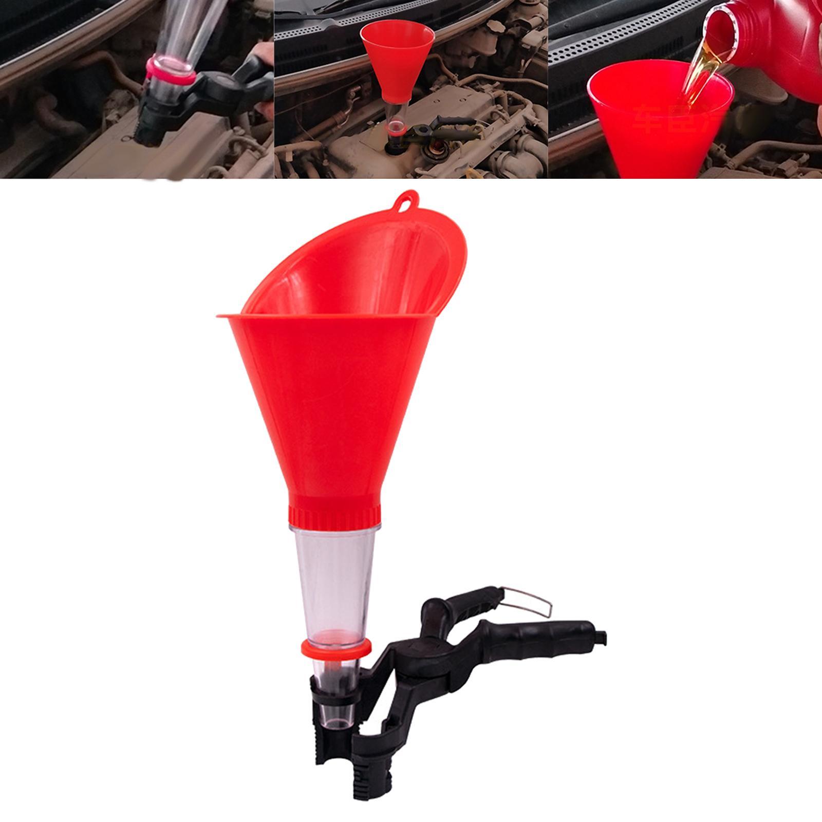 Automotive Car Universal Engine Oil Funnel Adapters with Clamp Adjustable