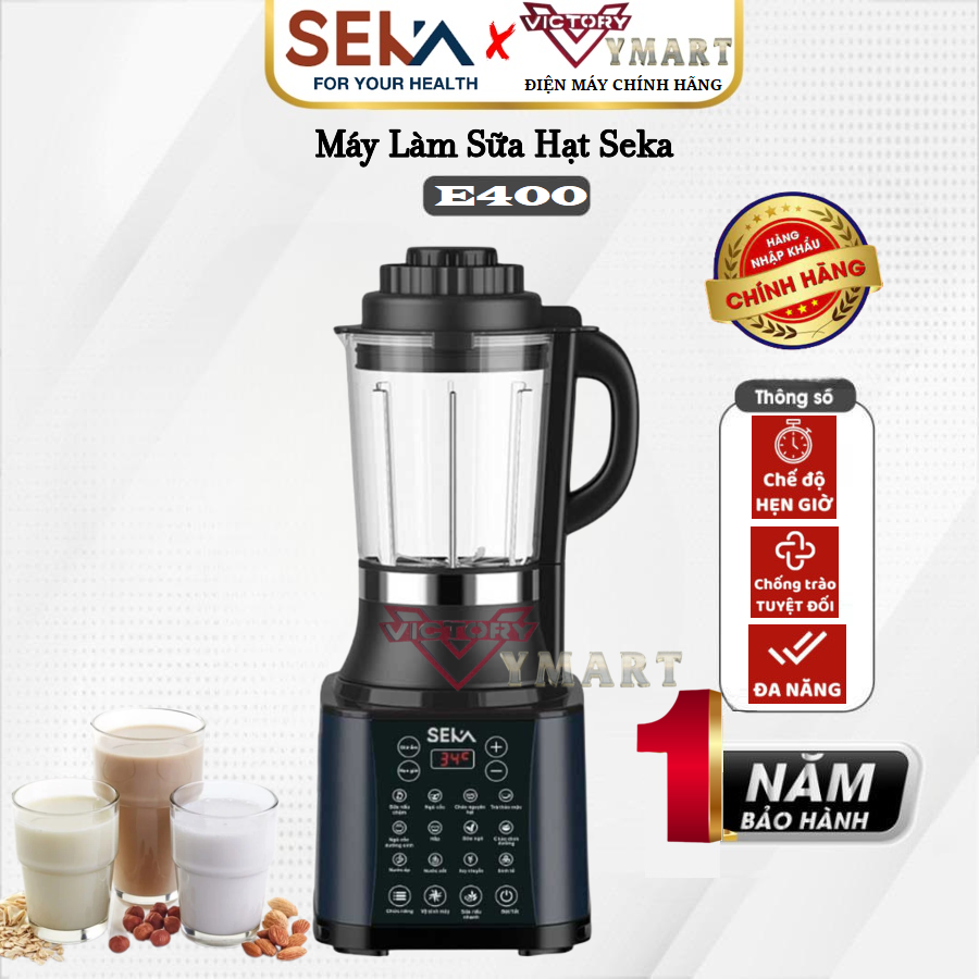 Máy Làm Sữa Hạt Đa Năng 14 in 1 SEKA E400 - Dung Tích 1,75L - Hàng Chính Hãng