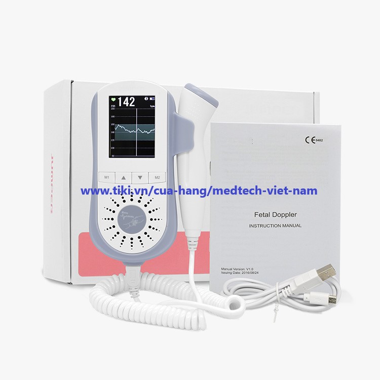 Máy Nghe Tim Thai Máy Đo Tim Thai Tại Nhà Fetal Doppler JPD-100E (Chứng Chỉ FDA-Mỹ)