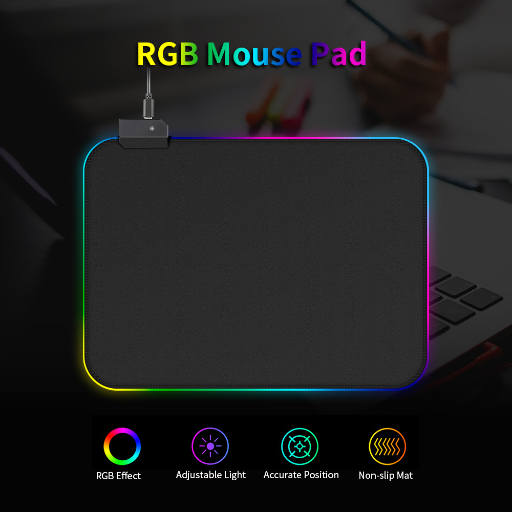 Bàn Di Chuột Chống Trượt Phát Sáng Có Đèn Nền RGb Có Thể Điều Chỉnh Chế Độ Phát Quang